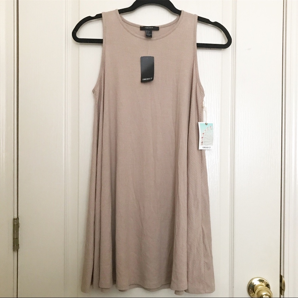 NWT Forever 21 F21 Taupe Trapeze Dress